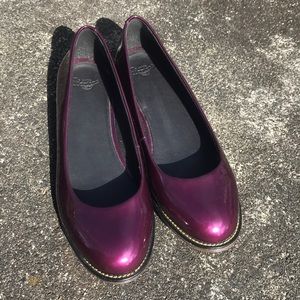 Dr. Martens patent purple flats